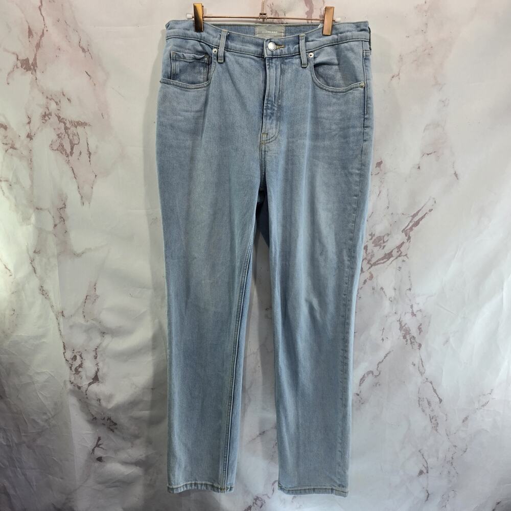 Everlane Jeans Womens 30 Original Cheeky Straight High Rise Light Crop Organic - Picture 5 of 13